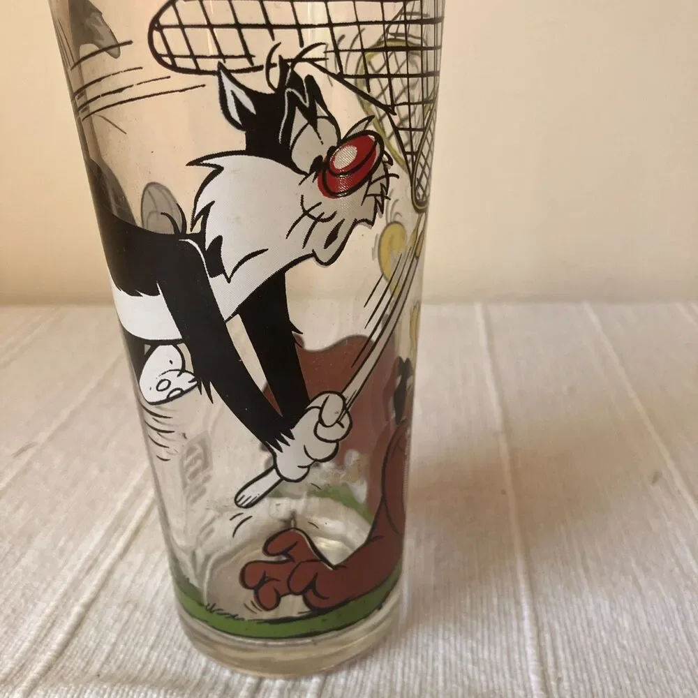 WARNER BROS 1976 Pepsi Collector Glass TWEETY SYLVESTER MARC ANTHONY 6-1/4